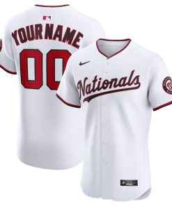 Washington Nationals Nike Home Elite Custom Jersey - White