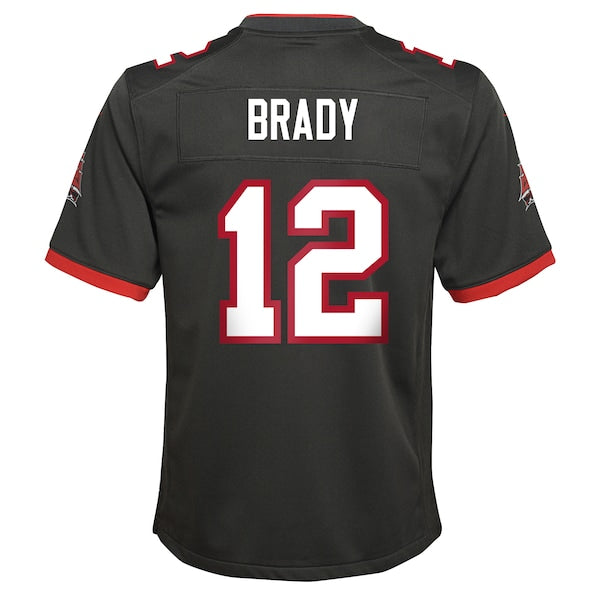 Tom Brady Tampa Bay Buccaneers Nike Youth Alternate Game Jersey - Pewter - Image 3