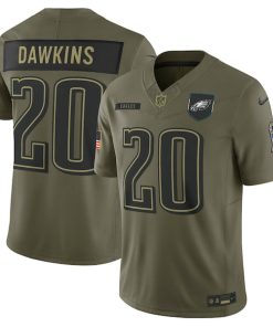 Brian Dawkins Philadelphia Eagles Nike 2025 Salute to Service Retired Limited Jersey - Olive