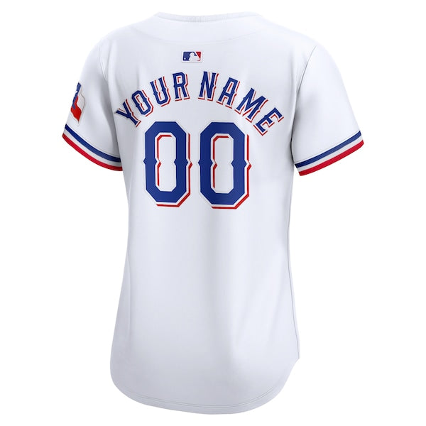 Texas Rangers Nike Women's Home Limited Custom Jersey - White - Image 3