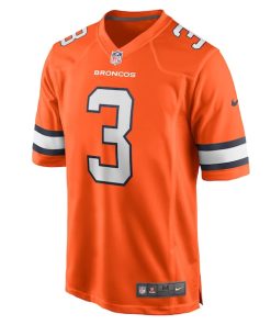 Alternative view of Russell Wilson Denver Broncos Nike Alternate Game Jersey - Orange