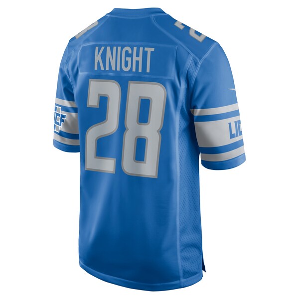Zonovan Knight Detroit Lions Nike Team Game Jersey - Blue - Image 3