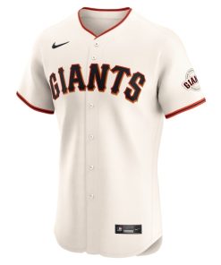 Alternative view of San Francisco Giants Nike Home Elite Custom Jersey - Cream