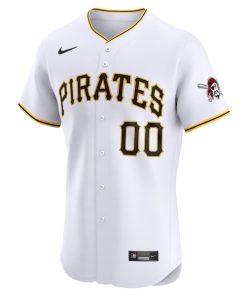 Alternative view of Pittsburgh Pirates Nike Home Elite Custom Jersey - White