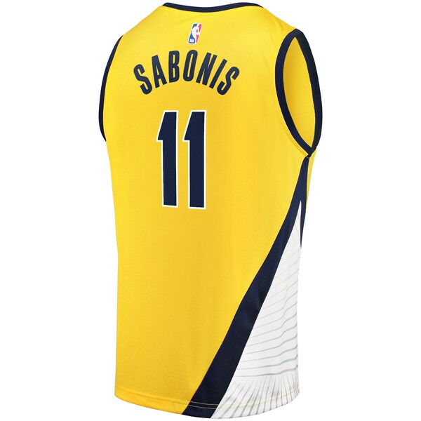 Domantas Sabonis Indiana Pacers Fast Break Replica Jersey - Statement Edition - Gold - Image 3