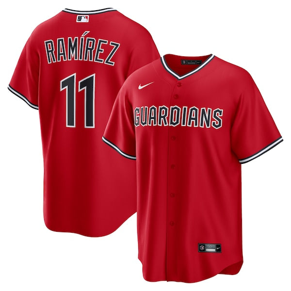 Jos¨¦ Ram¨ªrez Cleveland Guardians Nike Alternate 2 Replica Jersey - Red/Navy