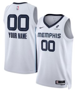 Memphis Grizzlies Nike Unisex Custom Swingman Badge Jersey - Association Edition - White