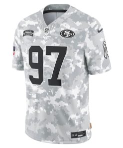 Alternative view of Nick Bosa San Francisco 49ers Nike 2024 Salute to Service Limited Jersey - Arctic Camo