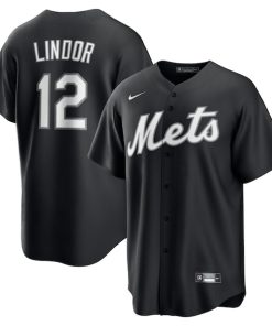 Francisco Lindor New York Mets Nike  Replica Player Jersey - Black