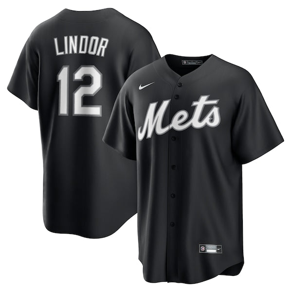 Francisco Lindor New York Mets Nike Replica Player Jersey - Black
