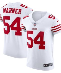Alternative view of Fred Warner San Francisco 49ers Nike Vapor Elite Jersey - White/Scarlet