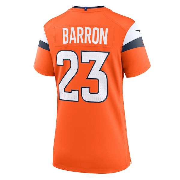 Jahdae Barron Denver Broncos Nike Women's Team Game Jersey - Orange - Image 3