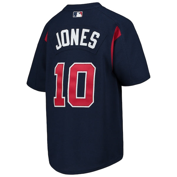 Chipper Jones Atlanta Braves Youth Cooperstown Collection Mesh Batting Practice Jersey - Navy - Image 4