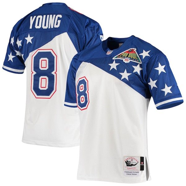 Steve Young NFC 1994 Pro Bowl Authentic Jersey - White/Blue