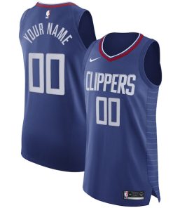 LA Clippers Nike 2020/21 Authentic Custom Jersey Blue - Icon Edition