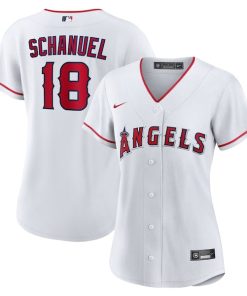 Nolan Schanuel Los Angeles Angels Nike Women's Home Replica Jersey - White