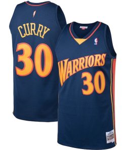 Stephen Curry Golden State Warriors 2009/10 Big & Tall Hardwood Classics Swingman Jersey - Navy