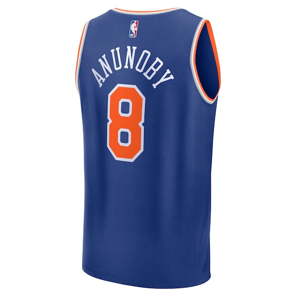OG Anunoby New York Knicks Youth Fast Break Replica Player Jersey - Blue - Icon Edition - Image 3