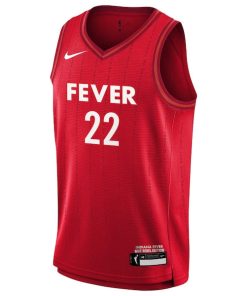 Alternative view of Caitlin Clark Indiana Fever Nike 2024 WNBA Draft Rebel Edition Victory Player Jersey - Red