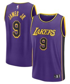Bronny James Los Angeles Lakers  Fast Break Replica Player Jersey - Statement Edition - Purple