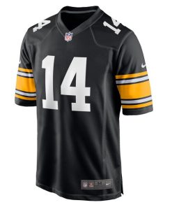 Alternative view of George Pickens Pittsburgh Steelers Nike Alternate Game Player Jersey - Black