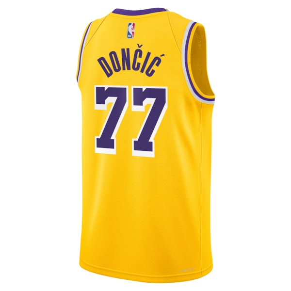 Luka Don?i? Los Angeles Lakers Nike Unisex Swingman Jersey - Icon Edition - Gold - Image 3