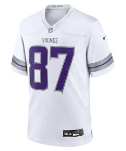 Alternative view of T.J. Hockenson Minnesota Vikings Nike Alternate Game Player Jersey - White
