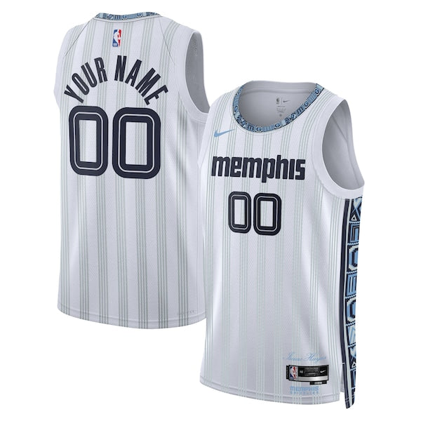 Memphis Grizzlies Nike Unisex 2025/26 City Edition Swingman Custom Jersey - White