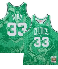 Larry Bird Boston Celtics 1985/86 Hardwood Classics Asian Heritage 6.0 Swingman Throwback Player Jersey - Kelly Green