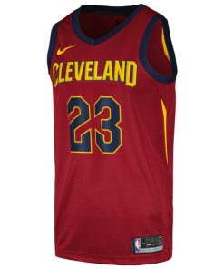 Alternative view of LeBron James Cleveland Cavaliers Nike Swingman Player Jersey - Icon Edition - Wine