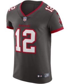 Alternative view of Tom Brady Tampa Bay Buccaneers Nike Alternate Vapor Elite Jersey - Pewter