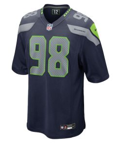 Alternative view of Roy Robertson-Harris Seattle Seahawks Nike Team Game Jersey -  College Navy