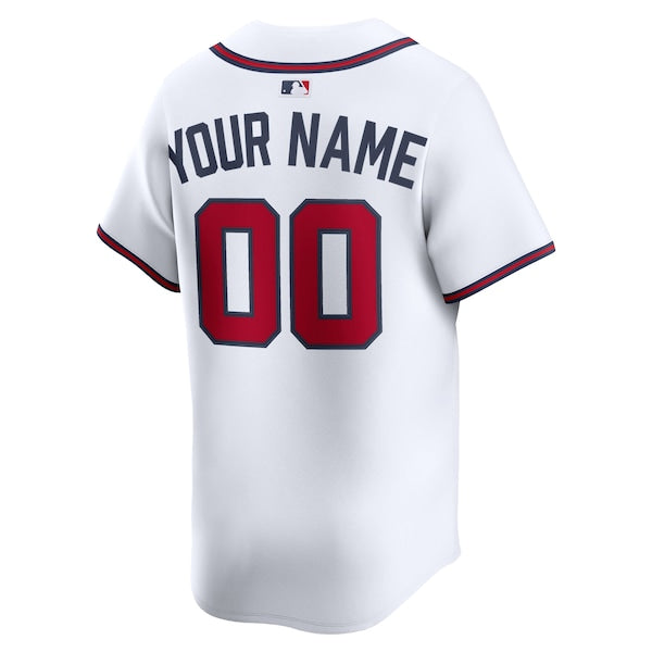 Atlanta Braves Nike Home Limited Custom Jersey - White - Image 3