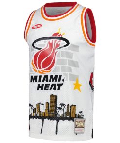 Alternative view of Miami Heat x Tats Cru Hardwood Classics Fashion Jersey - White