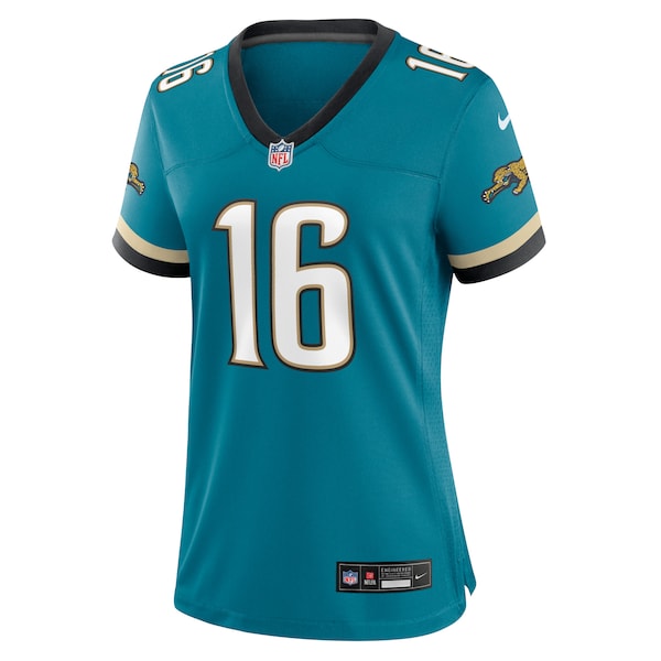Trevor Lawrence Jacksonville Jaguars Nike Women's Prowler Throwback Game Jersey - Teal - Image 2