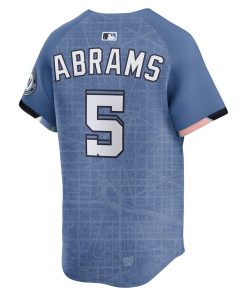 Alternative view of CJ Abrams Washington Nationals Nike 2025 City Connect Limited Jersey - Blue