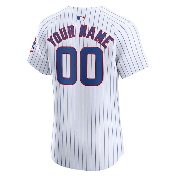 Chicago Cubs Nike Home Elite Custom Jersey - White - Image 3