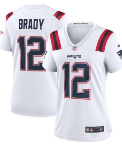Tom Brady New England Patriots Nike Women's Retired Game Jersey - White