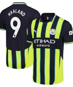 Alternative view of Erling Haaland Manchester City Puma 2024/25 Away Authentic Player Jersey - Navy