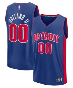 Ron Holland II Detroit Pistons  Fast Break Replica Player Jersey - Icon Edition - Blue