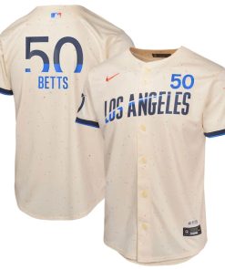 Mookie Betts Los Angeles Dodgers Nike Youth 2024 City Connect Limited Player Jersey - Cream