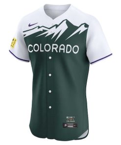 Alternative view of Colorado Rockies Nike City Connect Elite Jersey - Green