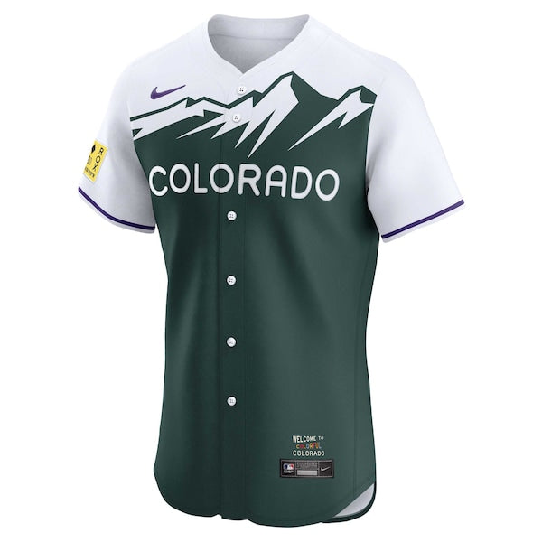 Colorado Rockies Nike City Connect Elite Jersey - Green - Image 2