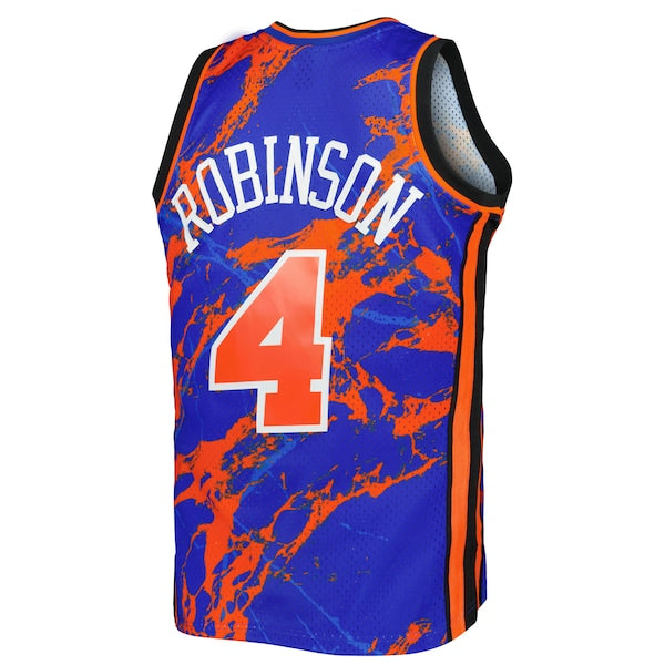 Nate Robinson New York Knicks 2005/06 Hardwood Classics Marble Swingman Jersey - Blue - Image 3