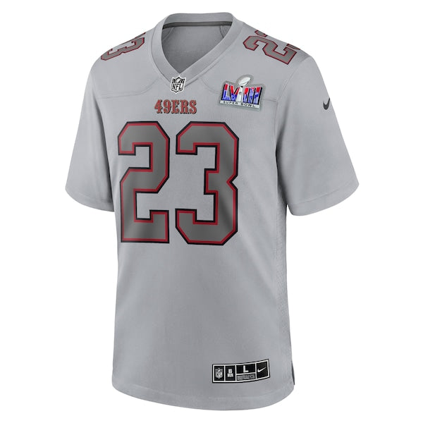 Christian McCaffrey San Francisco 49ers Nike Super Bowl LVIII Atmosphere Fashion Game Jersey - Gray - Image 2