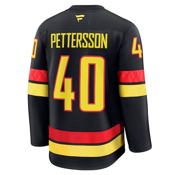 Elias Pettersson Vancouver Canucks Alternate Premium Jersey - Black - Image 3