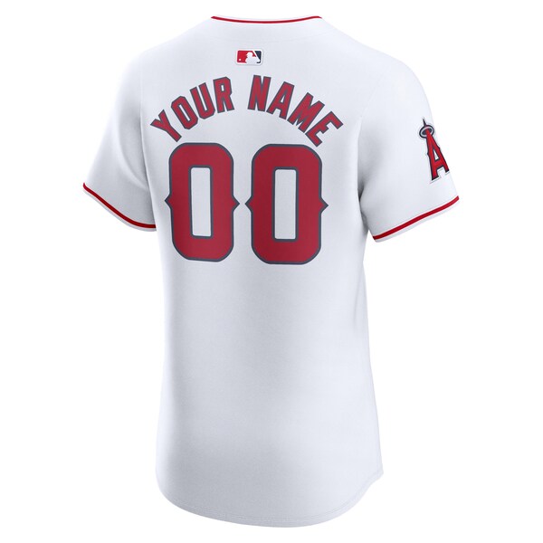 Los Angeles Angels Nike Home Elite Custom Jersey - White - Image 3