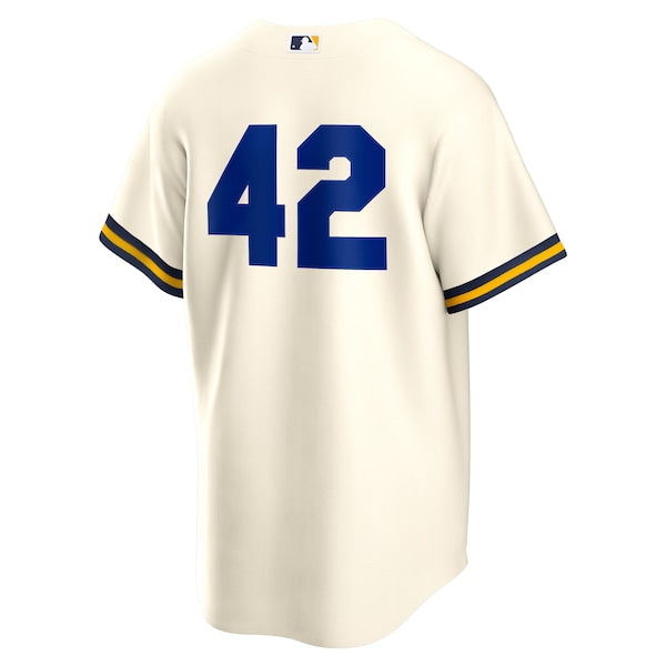 Milwaukee Brewers Nike Home 2025 Jackie Robinson Day Replica Jersey - Cream - Image 3