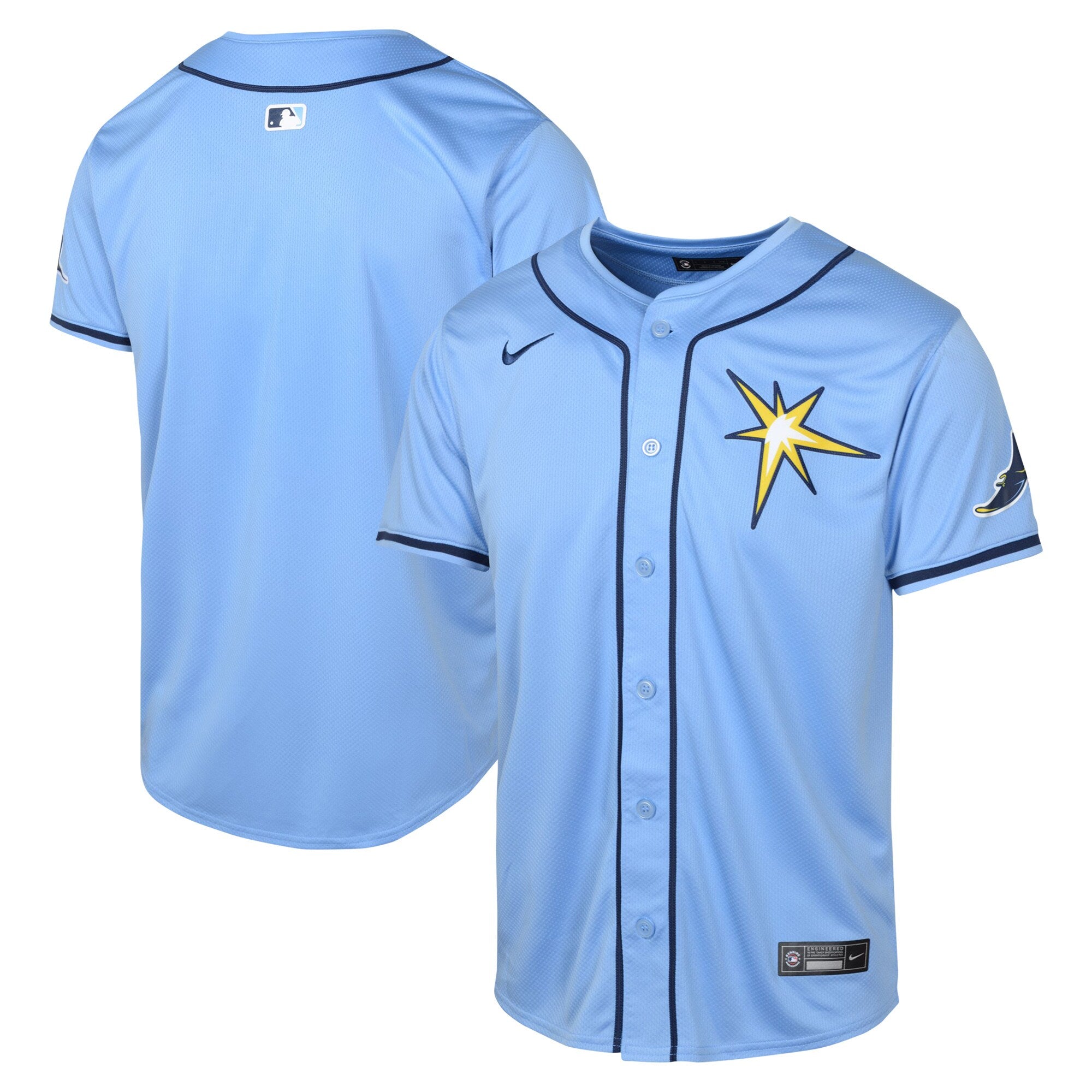 Tampa Bay Rays Youth Road Limited Jersey - Navy/Light Blue - Image 6