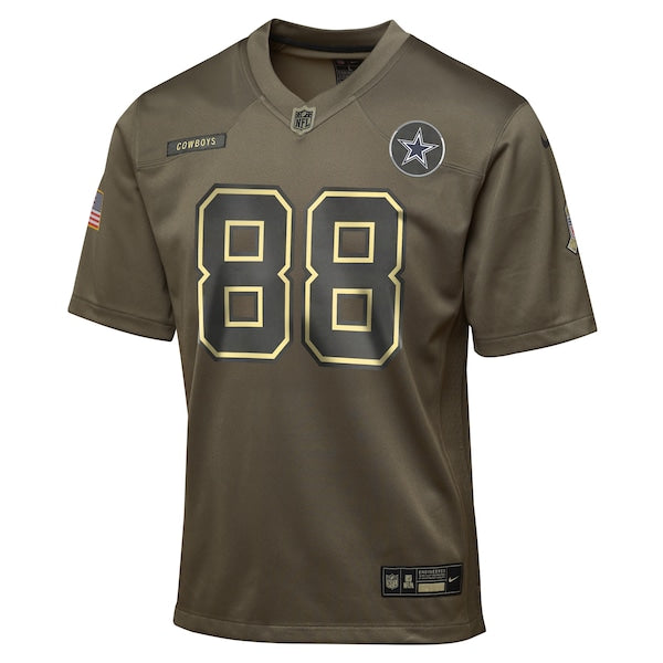 CeeDee Lamb Dallas Cowboys Nike Youth 2025 Salute to Service Game Jersey - Olive - Image 2
